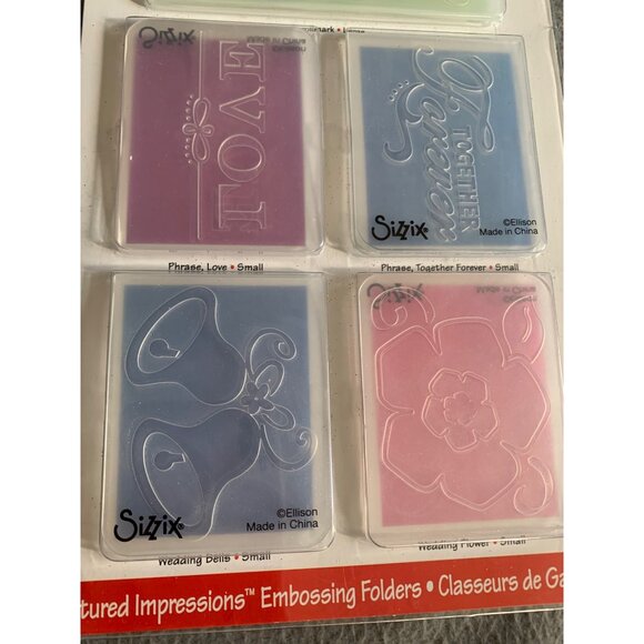 Sizzix Wedding Set #2 Textured Impressions Embossing Folders - Picture 2 of 8